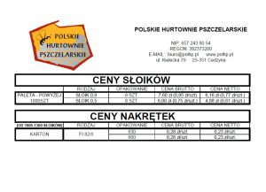 OFERTA CENOWA SŁOIKI I NAKRĘTKI 09-07-2019